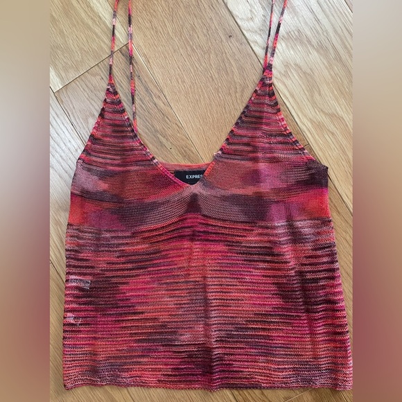 Vtg Express Space Dyed Cami & Cardigan Sweater 2 Piece Set Size Med - Picture 3 of 9